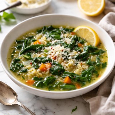Image of Spinach and Rice Soup