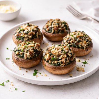 Image of Spinach and Sausage Stuffed Mushrooms