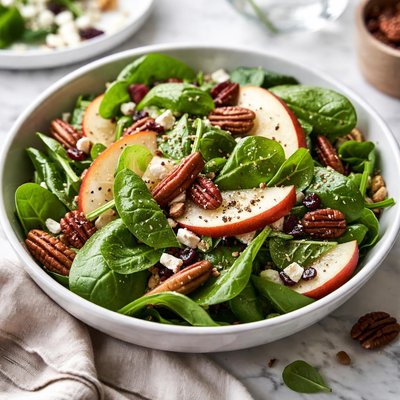 Image of Spinach Apple and Pecan Salad