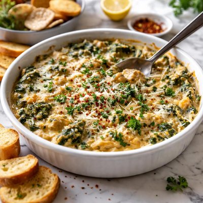Image of Spinach Artichoke Dip No Mayo