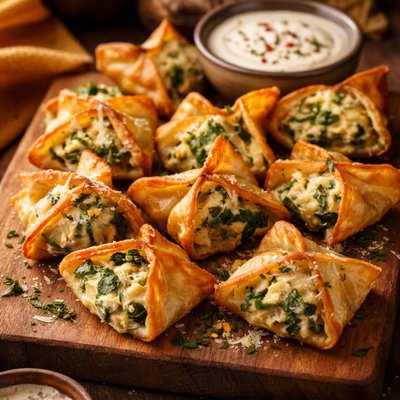 Image of Spinach Artichoke Wontons