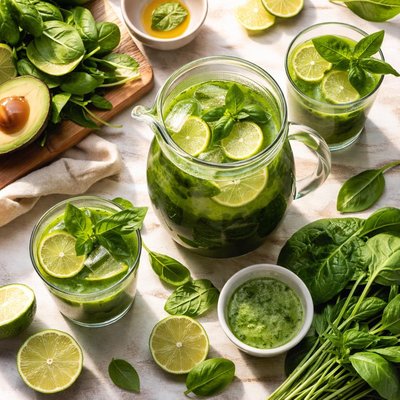 Image of Spinach Basil Lime Aid