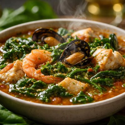 Image of Spinach Bouillabaisse