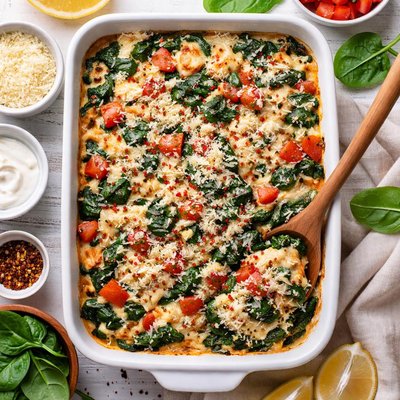 Image of Spinach Casserole Ww Friendly