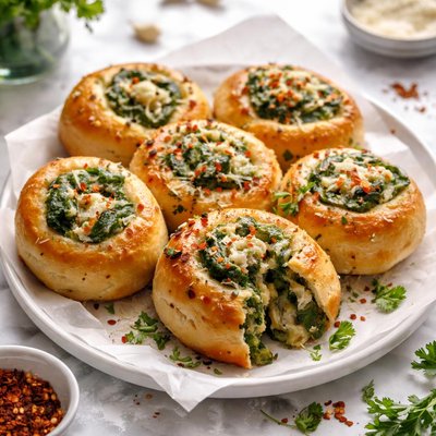 Image of Spinach Cheese Bread Rolls