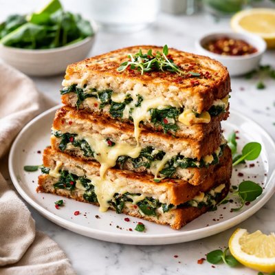 Image of Spinach Cheese Grilled Sandwich
