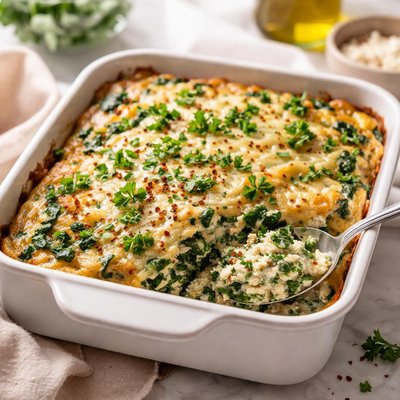 Image of Spinach Cheese Kugel Low Fat