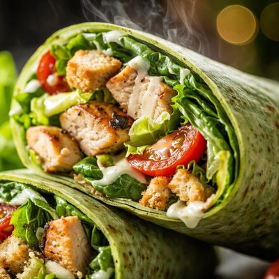 Image of Spinach Chicken Caesar Wrap