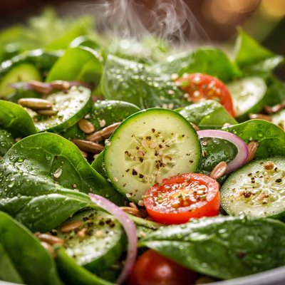 Image of Spinach Cucumber Salad
