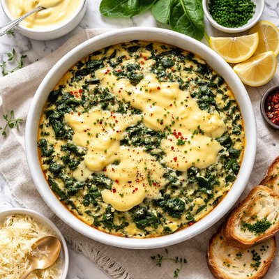 Image of Spinach Custard with Hollandaise Sauce from Savannah