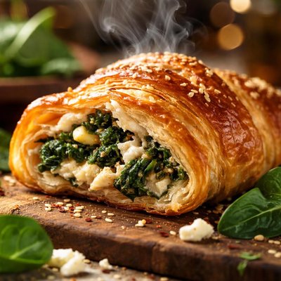 Image of Croissant de Espinacas y Feta Saludable para el Corazón