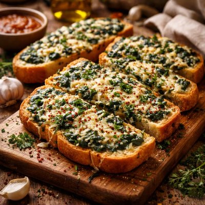 Image of Spinach Garlic Bread
