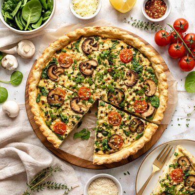 Image of Spinach Mushroom Quiche