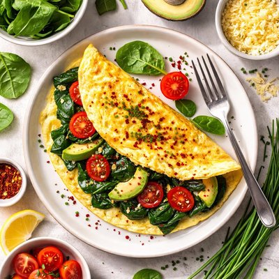 Image of Whole30 Spinach Omelette