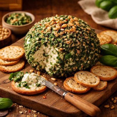 Image of Spinach Pesto Cheese Ball