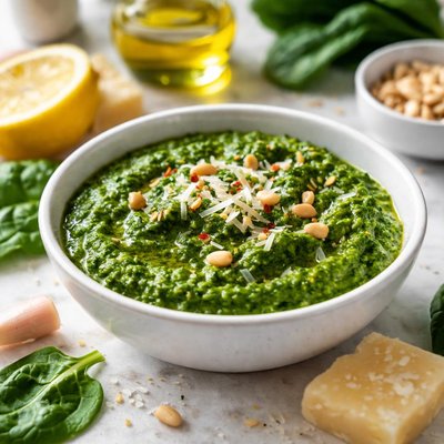 Image of Spinach Pesto Sauce Super Easy and Tasty