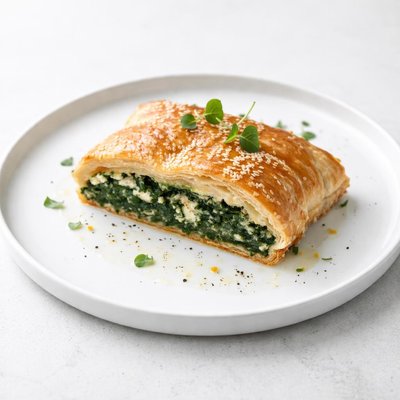 Image of Spinach Pie in Puff Pastry Spanakopita