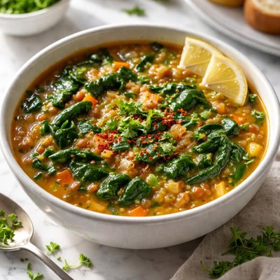 Image of Spinach Red Lentil Soup