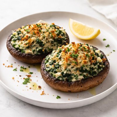 Image of Spinach Rockefeller Stuffed Portabellas