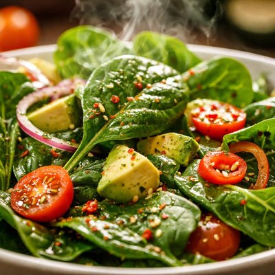 Image of Spinach Salad with Chili Lime Dressing