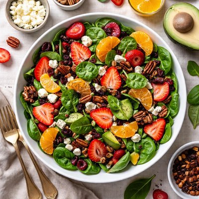 Image of Spinach Salad with Festive Yumminess