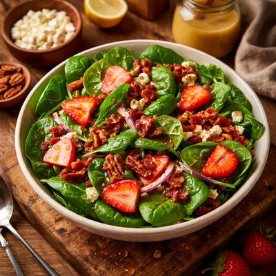 Image of Spinach Salad with Honey Dijon Dressing