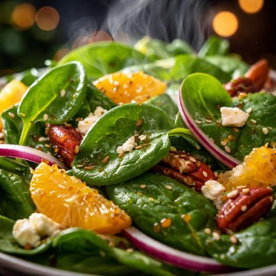Image of Spinach Salad with Orange Vinaigrette