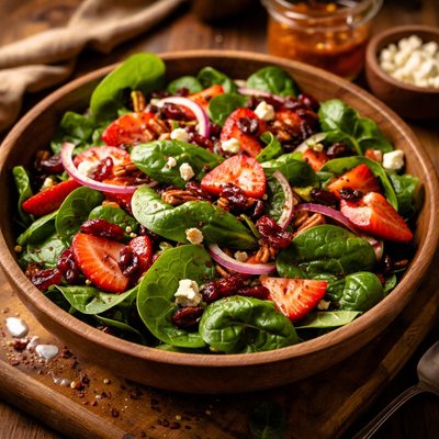 Image of Spinach Salad with Pepper Jelly Vinaigrette