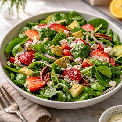 Image of Spinach Salad with Poppy Seed Dressing