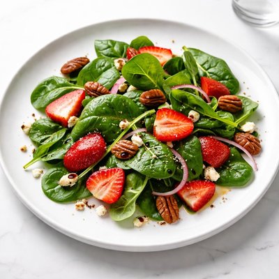 Image of Spinach Salad with Strawberries and Pecans
