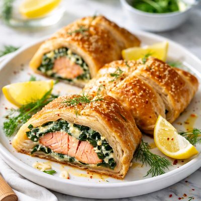 Image of Spinach Salmon Bundles