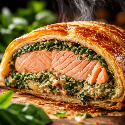 Image of Spinach Salmon Wellington