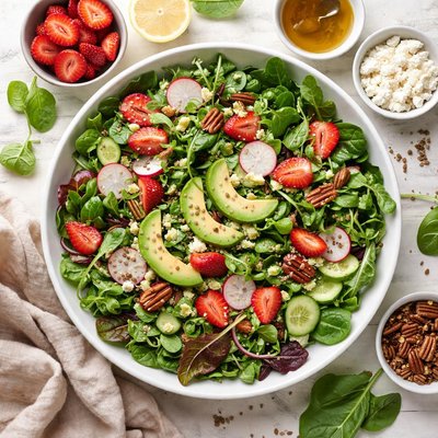 Image of Spinach Spring Greens Salad