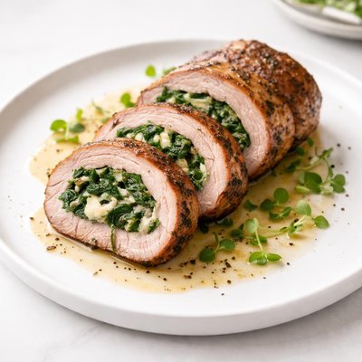Image of Spinach Stuffed Pork Tenderloin
