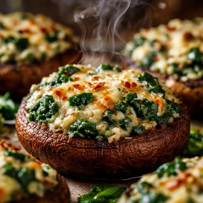 Image of Spinach Stuffed Portobello Mushrooms