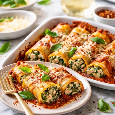 Image of Spinach Tofu Manicotti