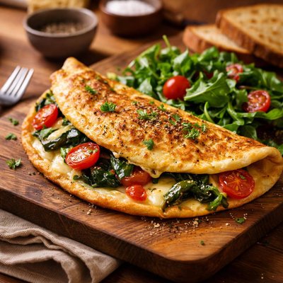 Image of Spinach Tomato and Cheese Omelet