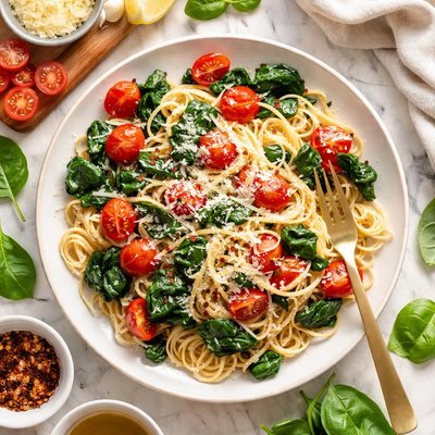Image of Spinach Tomato Pasta