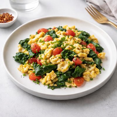 Image of Spinach Tomato Scramble