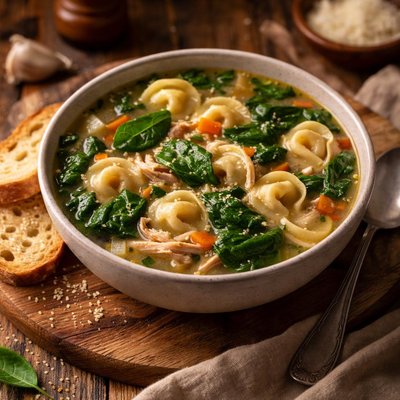 Image of Spinach Tortellini Soup