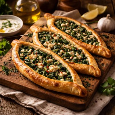 Image of Spinach Turkish Pide