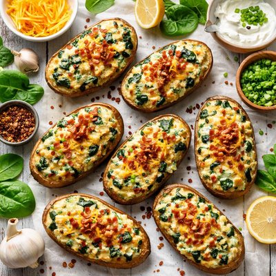 Image of Spinach Twice Baked Potatoes