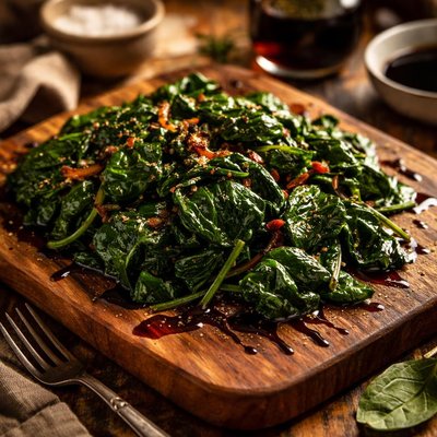 Image of Spinach with Balsamic Vinegar