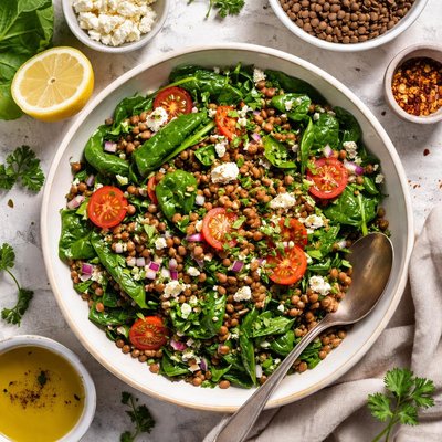Image of Spinach with Lentils