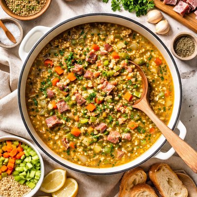 Image of Split Pea Barley and Ham Soup