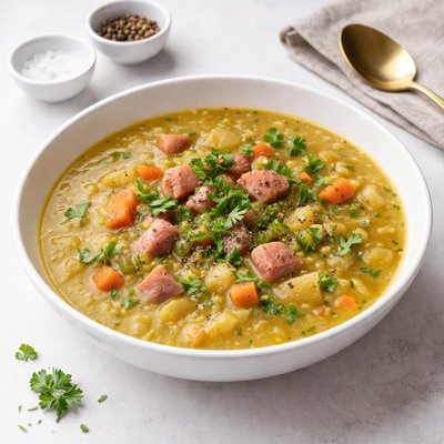Image of Split Pea Soup with Ham and Vegetables