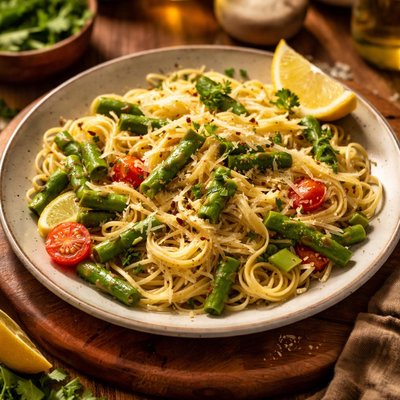 Image of Spring Asparagus Angel Hair Pasta