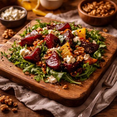 Image of Spring Beet Salad with Walnuts