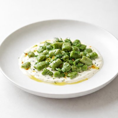 Image of Spring Broad Beans in Yoghurt