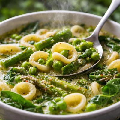 Image of Spring Green Pasta Soup